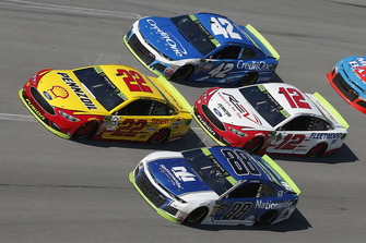 Joey Logano, Team Penske, Ford Fusion Shell Pennzoil Ryan Blaney, Team Penske, Ford Fusion REV Alex Bowman, Hendrick Motorsports, Chevrolet Camaro Nationwide Kyle Larson, Chip Ganassi Racing, Chevrolet Camaro Credit One Bank