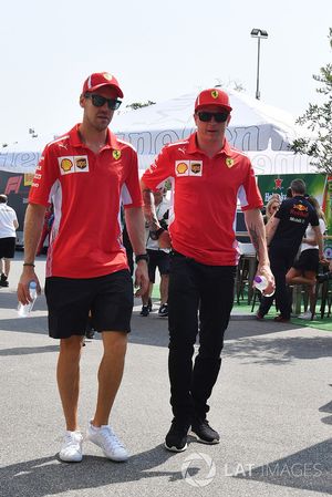 Sebastian Vettel, Ferrari y Kimi Raikkonen, Ferrari