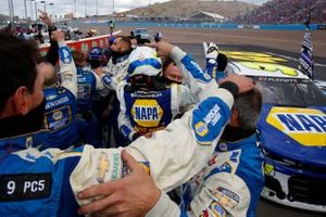 Chase Elliott, Hendrick Motorsports, Chevrolet Camaro NAPA Auto Parts, celebrates after winning the 2020 Nascar Cup Series Championship