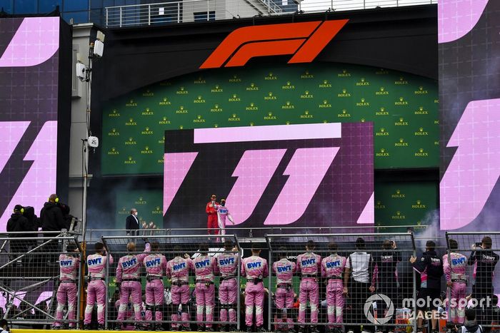 Podio: segundo lugar Sergio Pérez, Racing Point