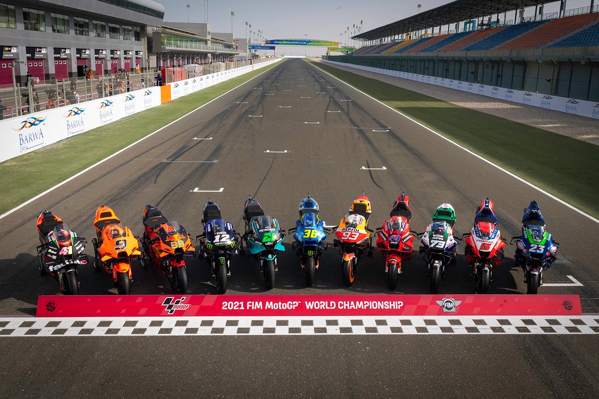 Alineación de motos de MotoGP 2021