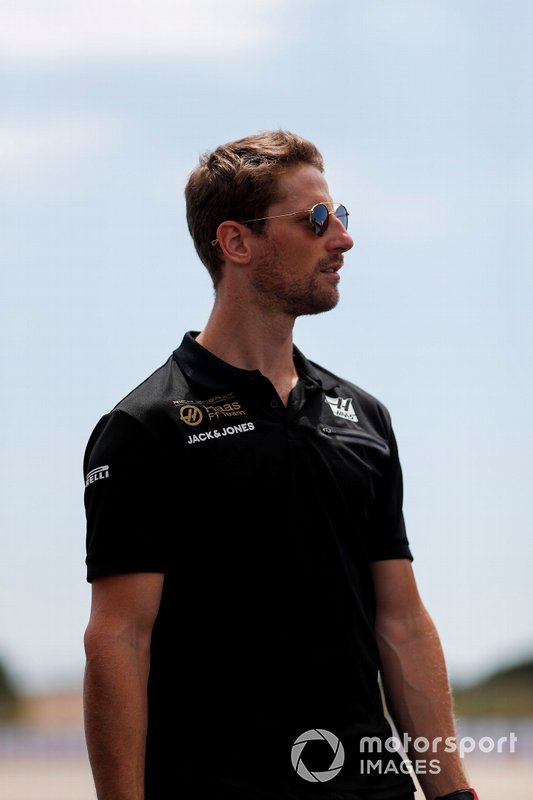 Romain Grosjean, Haas F1 fait un trackwalk