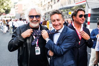 Alejandro Agag, CEO, Formula E, with Flavio Briatore