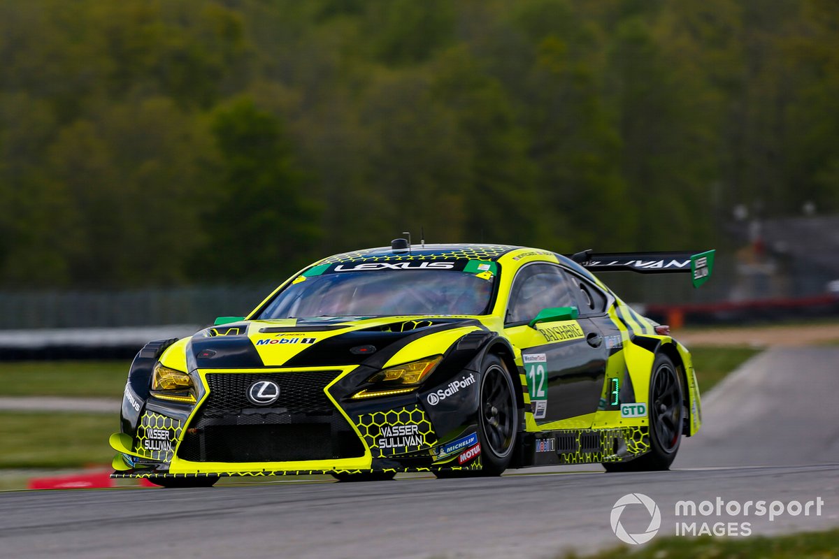 #12: VasserSullivan Lexus RC F GT3, GTD: Frankie Montecalvo, Zach Veach