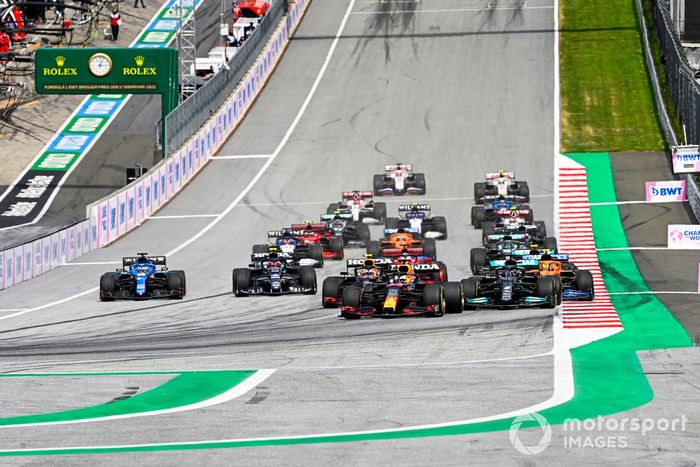 El momento del inicio del Gran Premio de Estiria de Fórmula 1.