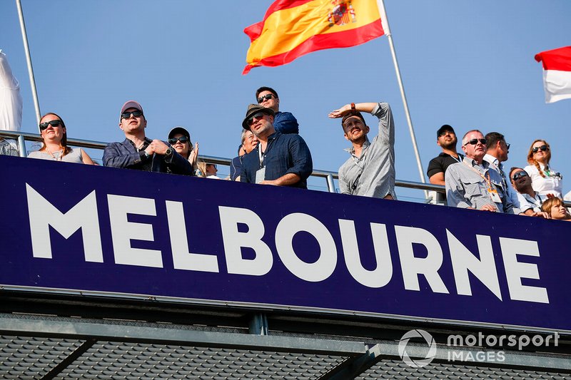 Fans watch the action
