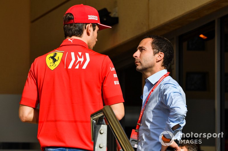 Charles Leclerc, Ferrari, avec Nicolas Todt