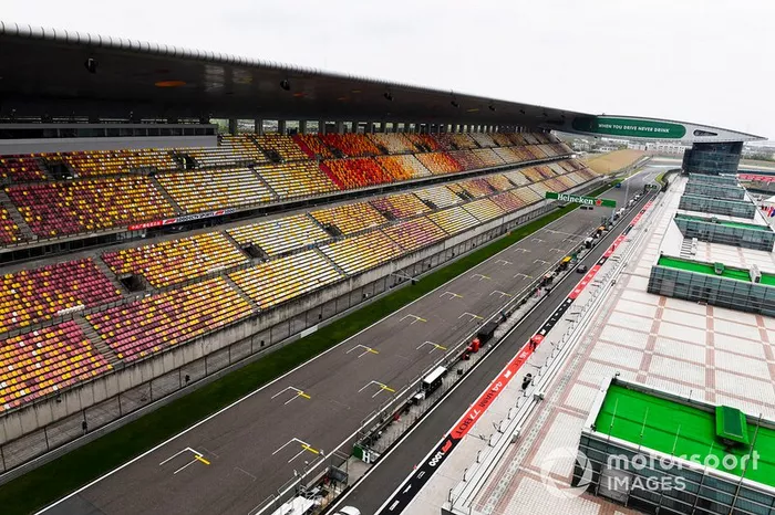 Recta de meta del circuito de Shanghai