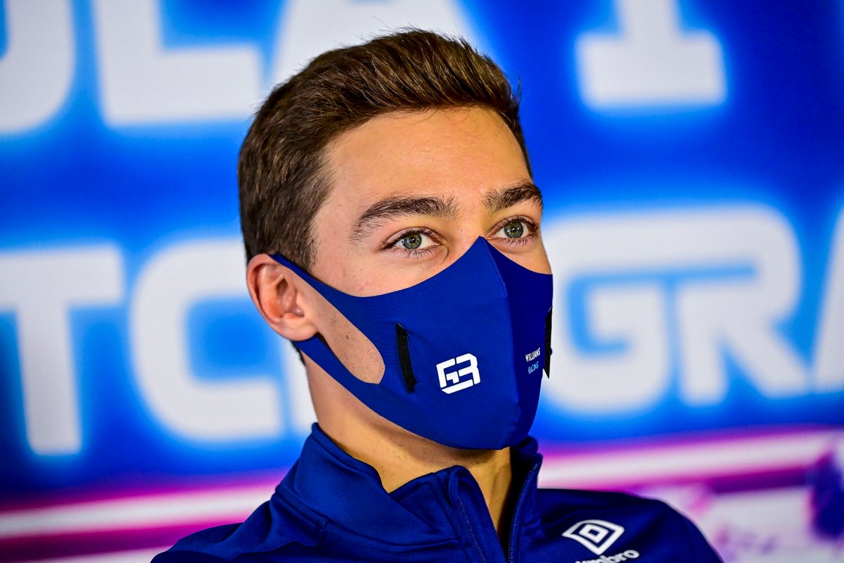 George Russell, Williams en la conferencia de prensa