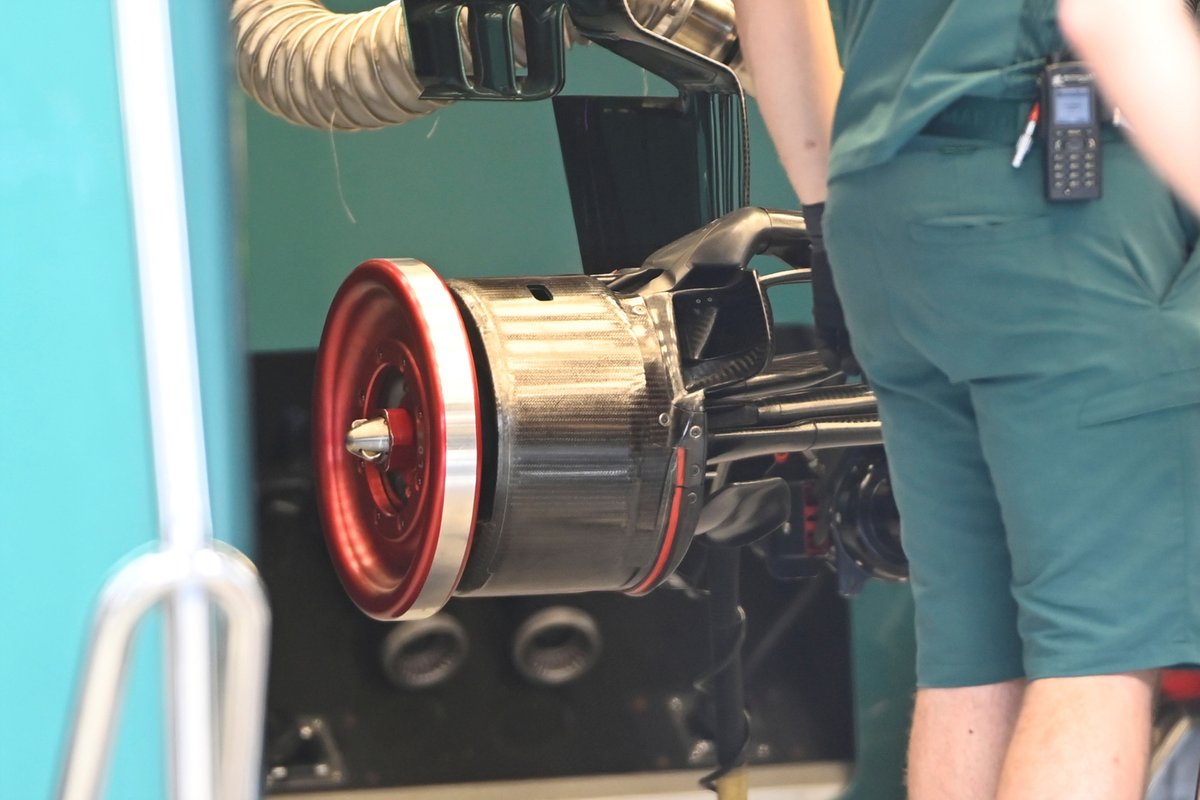 Aston Martin AMR21 brake drum detail