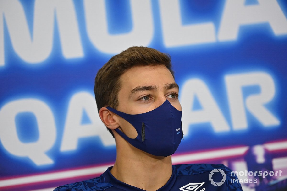 George Russell, Williams en la rueda de prensa
