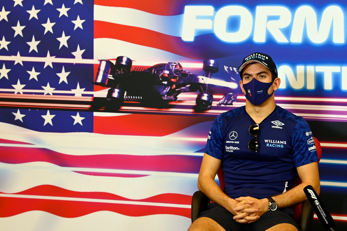 Nicholas Latifi, Williams en la conferencia de prensa de los pilotos