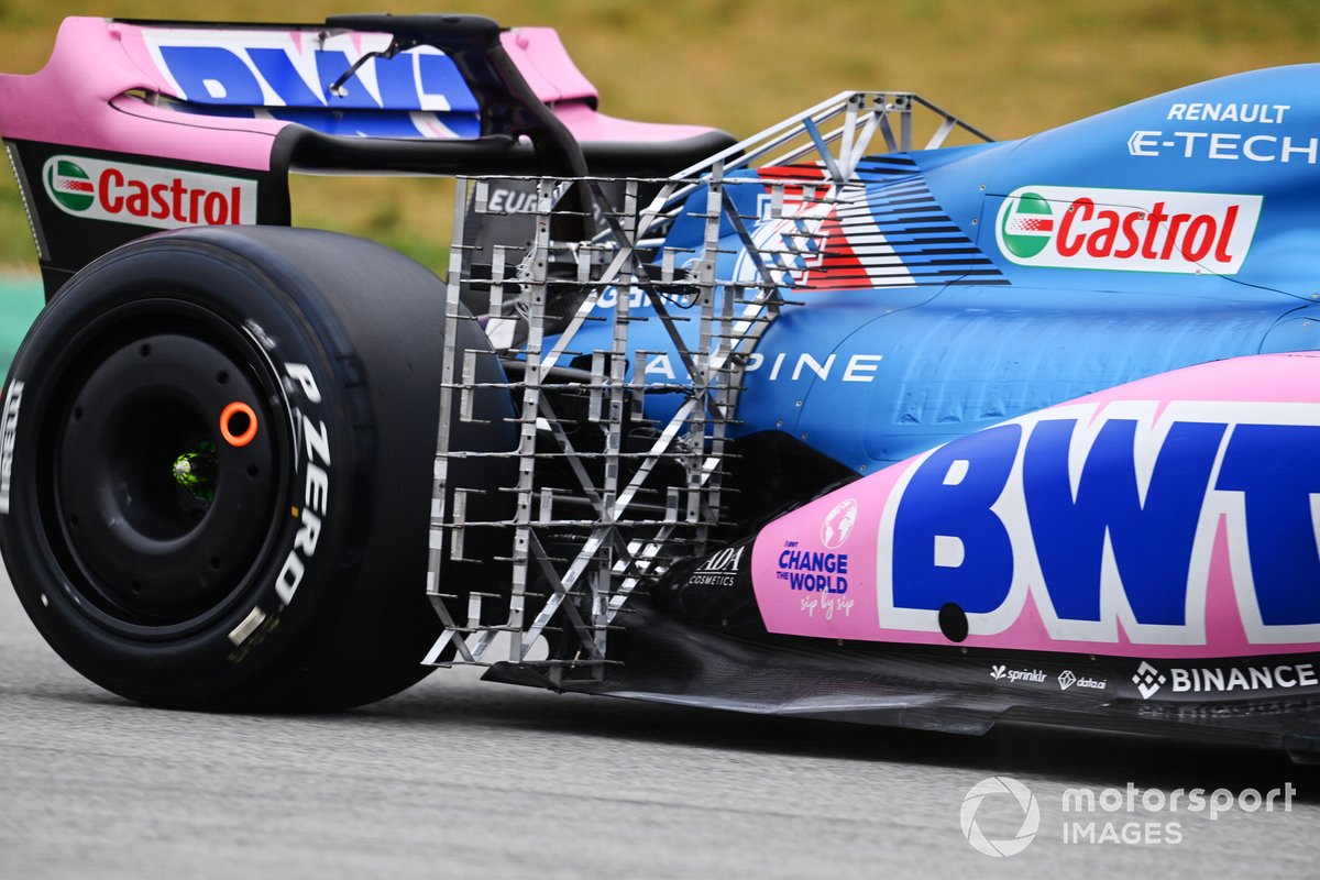 Des capteurs sur la monoplace de Fernando Alonso, Alpine A522