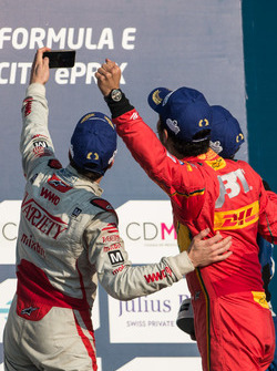 Podium: winner Lucas di Grassi, ABT Schaeffler Audi Sport, second place Jérôme d'Ambrosio, Dragon Ra