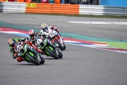 Tom Sykes, Kawasaki Racing Team, Jonathan Rea, Kawasaki Racing Team y Nicky Hayden, Honda WSBK Team