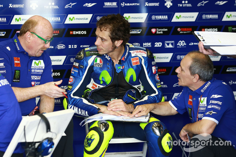 Valentino Rossi, Yamaha Factory Racing with Silvano Galbusera and Luca Cadalora