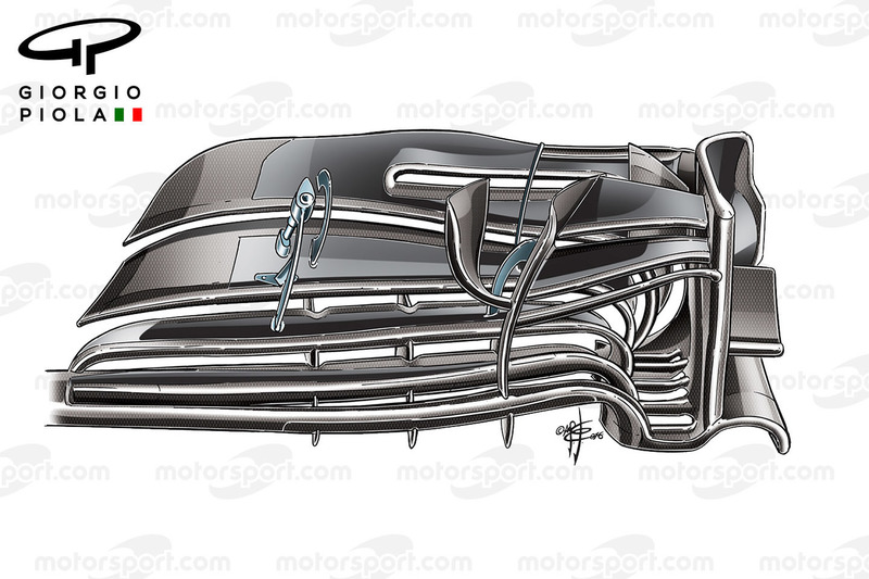 McLaren MP4/31 front wing, Barcelona, colored