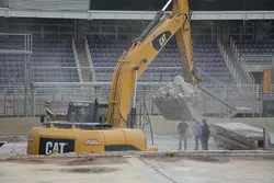 Construction work at Interlagos
