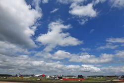 Romain Grosjean, Haas F1 Team VF-16 leads team mate Esteban Gutierrez, Haas F1 Team VF-16