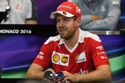 Sebastian Vettel, Ferrari in the Drivers Press Conference