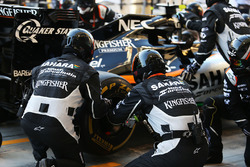 Sahara Force India F1 Team mechanics practice pit stops