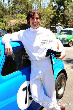 Actor Matt Le Nevez in Peter Brock television show filming