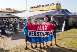 Young fans of Max Verstappen, Red Bull Racing