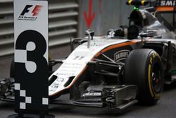 The Sahara Force India F1 VJM09 of third placed Sergio Perez, Sahara Force India F1 in parc ferme