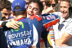 Race winner Marc Marquez, Repsol Honda Team with second place Jorge Lorenzo, Yamaha Factory Racing