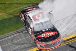 Austin Dillon, Richard Childress Racing Chevrolet Camaro celebrates his win