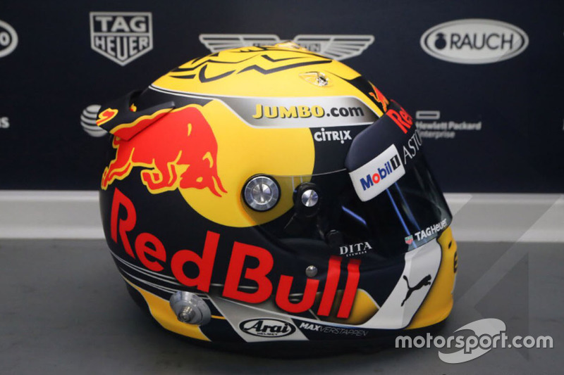 Special helmet of Max Verstappen, Red Bull Racing