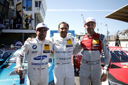 Top 3 after qualifying, Pole position forGary Paffett, Mercedes-AMG Team HWA, Philipp Eng, BMW Team RBM, René Rast, Audi Sport Team Rosberg