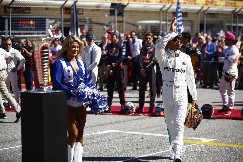 Lewis Hamilton, Mercedes AMG F1, at the drivers parade