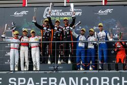 LMP2 podium: #38 Jackie Chan DC Racing Oreca 07: Ho-Ping Tung, Gabriel Aubry, Stéphane Richelmi, #26 G-Drive Racing Oreca 07: Roman Rusinov, Jean-Eric Vergne, Andrea Pizzitola, #36 Signatech Alpine Matmut Alpine A470: Nicolas Lapierre, Andre Negrao, Pierre Thiriet