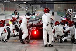 Charles Leclerc, Sauber C37 Ferrari, makes a stop