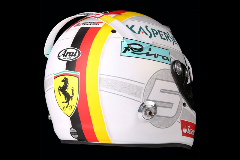 Casco de Sebastian Vettel