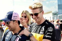 Nico Hulkenberg, Renault Sport F1 Team ve Sergio Perez, Force India