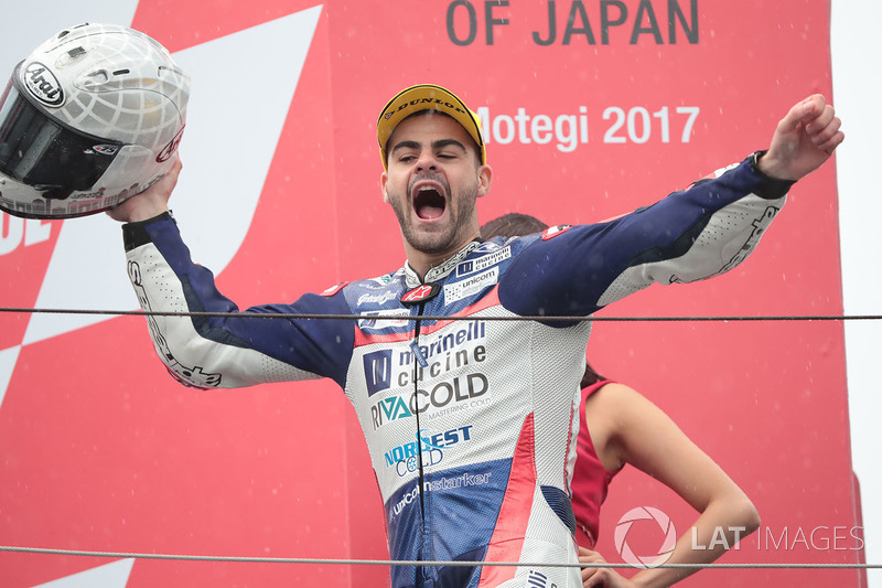 Podium: race winner Romano Fenati, Snipers Team