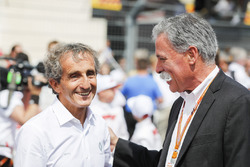 Alain Prost with Chase Carey, Chairman, Formula One