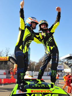 Winners Valentino Rossi, Carlo Cassina, Ford Fiesta WRC