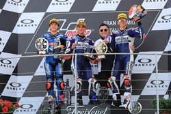 Sur le podium : race winner Jorge Martin, Del Conca Gresini Racing Moto3, le deuxième, Marco Bezzecchi, Prustel GP, le troisième, Fabio Di Giannantonio, Del Conca Gresini Racing Moto3