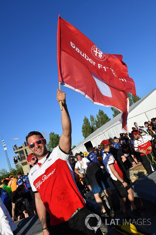 Sauber lors de la course de radeaux