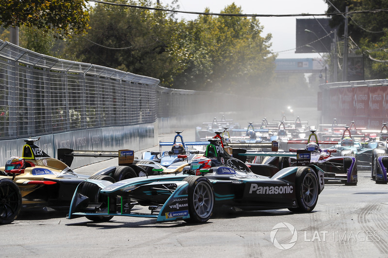 Jean-Eric Vergne, Techeetah Nelson Piquet Jr., Jaguar Racing, Andre Lotterer, Techeetah, Sébastien Buemi, Renault e.Dams