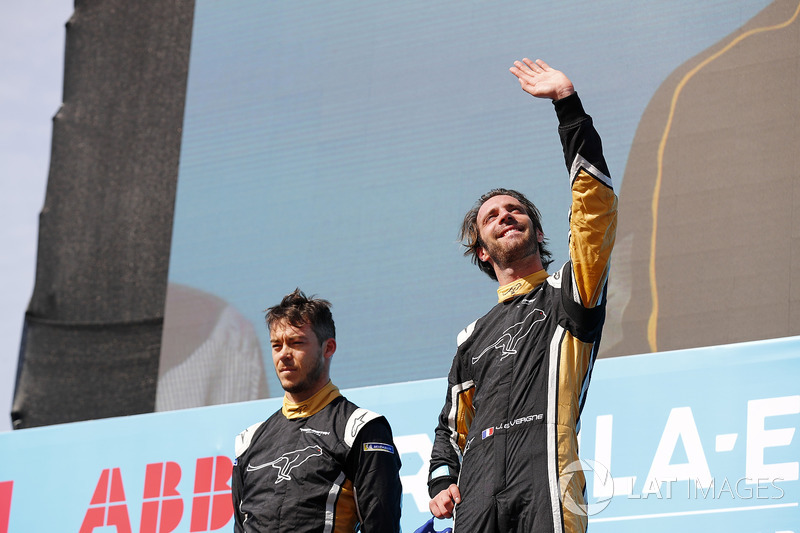 Jean-Eric Vergne, Techeetah, Andre Lotterer y Techeetah conforman el primer 1º 2º puesto en la historia de la Fórmula E