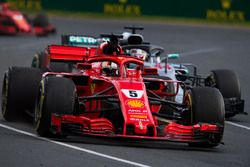 Sebastian Vettel, Ferrari SF71H celebrates