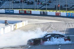 Clint Bowyer, Stewart-Haas Racing, Ford Fusion Haas Automation Demo Day, celebrates after winning