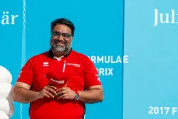 Dilbagh Gill on the podium