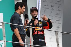 Mark Webber, Daniel Ricciardo, Red Bull Racing on the podium