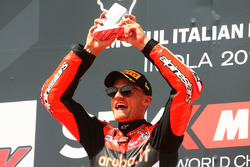 Podium: race winner Chaz Davies, Ducati Team