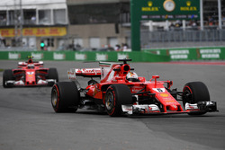 Sebastian Vettel, Ferrari SF70H and Kimi Raikkonen, Ferrari SF70H